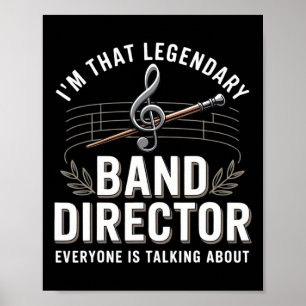 Poster Directeur de groupe musical drôle Professeur de mu