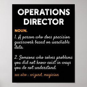 Poster Directeur des opérations Profession Dictionnaire d