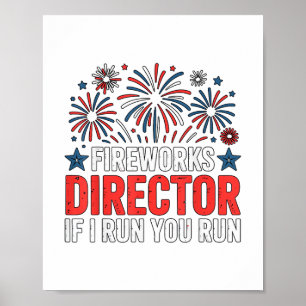Poster Directeur du feu d'artifice du 4 juillet Si je cou