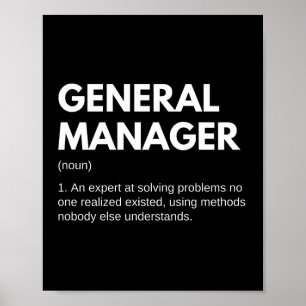 Poster Directeur général Définition drôle