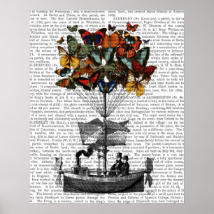 Poster Dirigeable de papillon