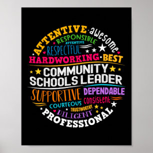 Poster Dirigeant des écoles de la communauté Groovy répan
