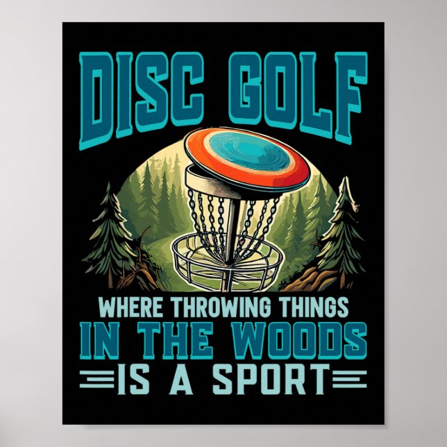 Poster Disc Golf Throwing Throwing Throwing Throwing Est  (Devant)