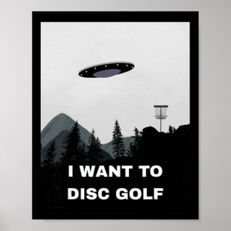Poster Disc Golf Ufo 