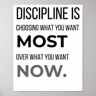 Poster Discipline - L'art de donner la priorité à ce qui