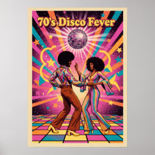 Poster Disco Fever V07 des années 70