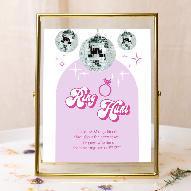 Poster Disco Groove Ring Fête des mariées Jeu (Créateur téléchargé)