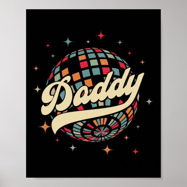 Poster Disco Papa 60s les années 70 Hommes Costume de fêt (Devant)