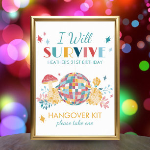 Poster Disco Party I Survivra Hangover Kit