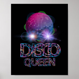 Poster Disco Queen - 70's Disco Theme Vintage seventies