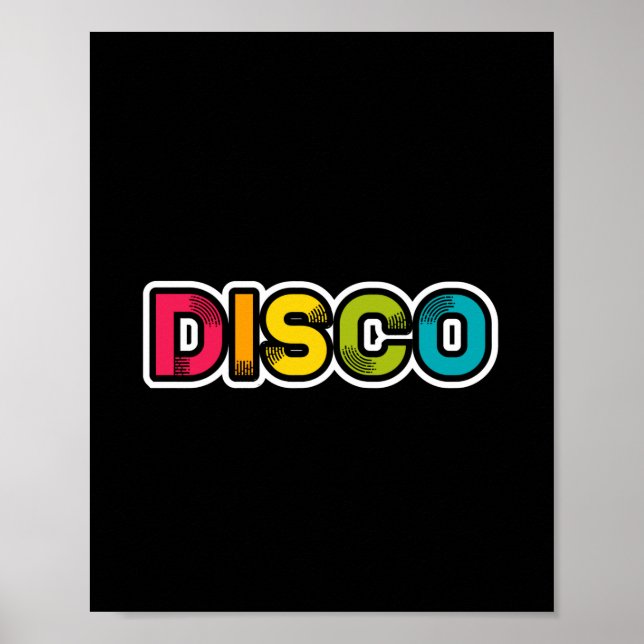 Poster DISCO vinyle rétro (Devant)