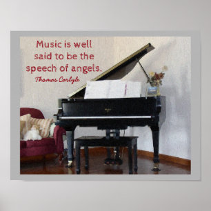 Poster Discours des Anges - Citation Thomas Carlyle - imp