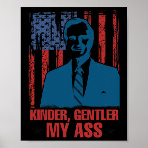 Poster Discours drôle de George H. W. Bush plus gentil av