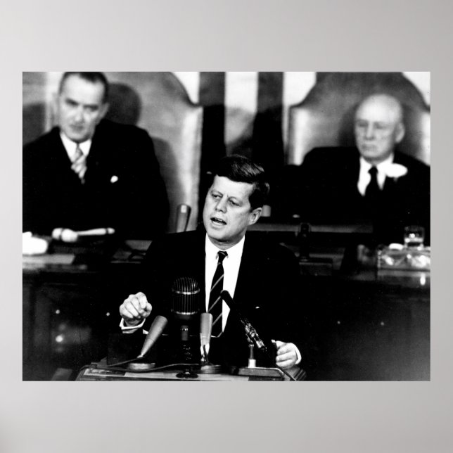 Poster Discours du Président John F. Kennedy Men sur la L (Devant)