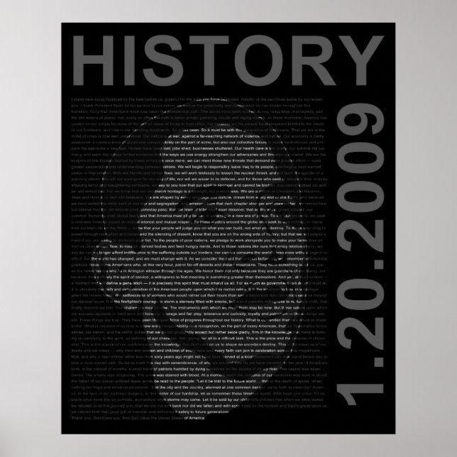 Poster discours du président Obama (Devant)