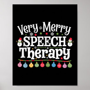 Poster Discours très joyeux Thérapie Discours de Noël Thé
