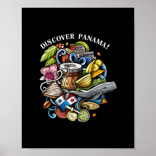 Poster Discover Panama Vacation Souvenir Travel  (Devant)
