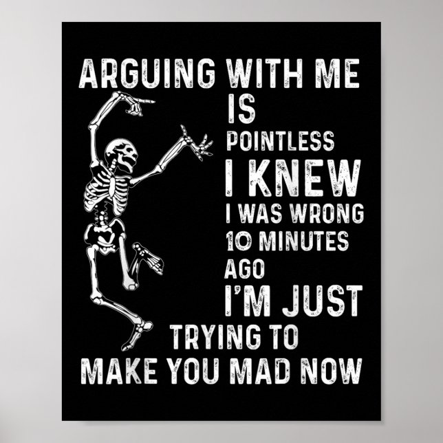 Poster Discuter avec moi est inutile, je savais que j'ava (Devant)