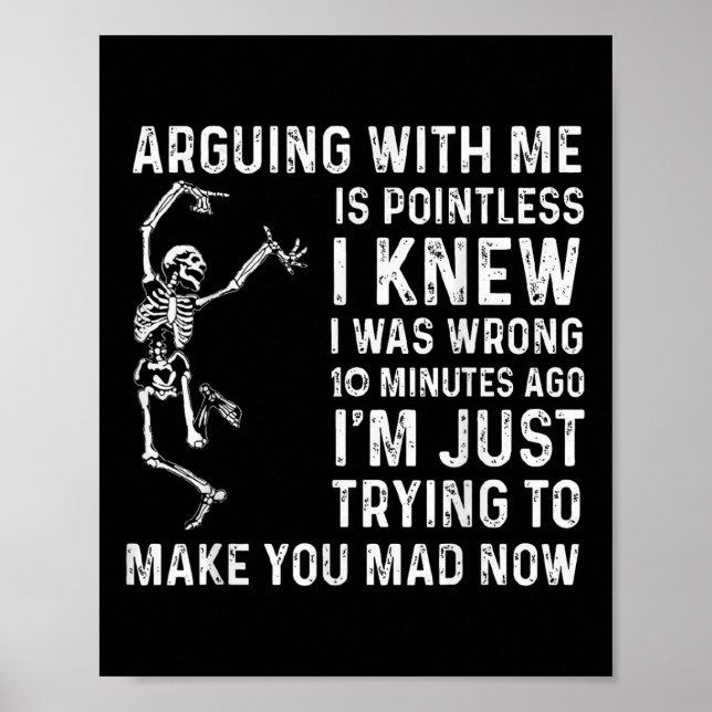 Poster Discuter avec moi est inutile, je savais que j'ava (Devant)