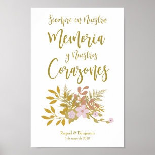 Poster Diseño Conmémorativo Seres Queridos en Español