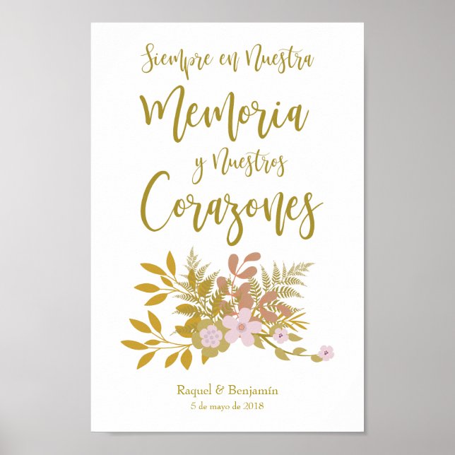 Poster Diseño Conmémorativo Seres Queridos en Español (Devant)