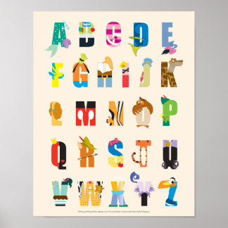 Poster Disney Alphabet Mania