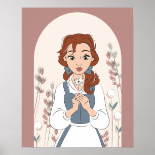 Poster Disney   Belle dans le jardin