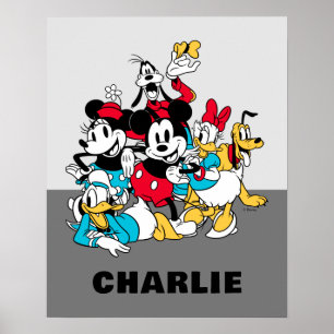 Poster Disney personnalisé de Mickey et ses amis