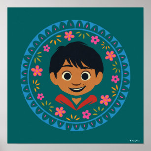 Poster Disney Pixar Coco Miguel Graphique floral