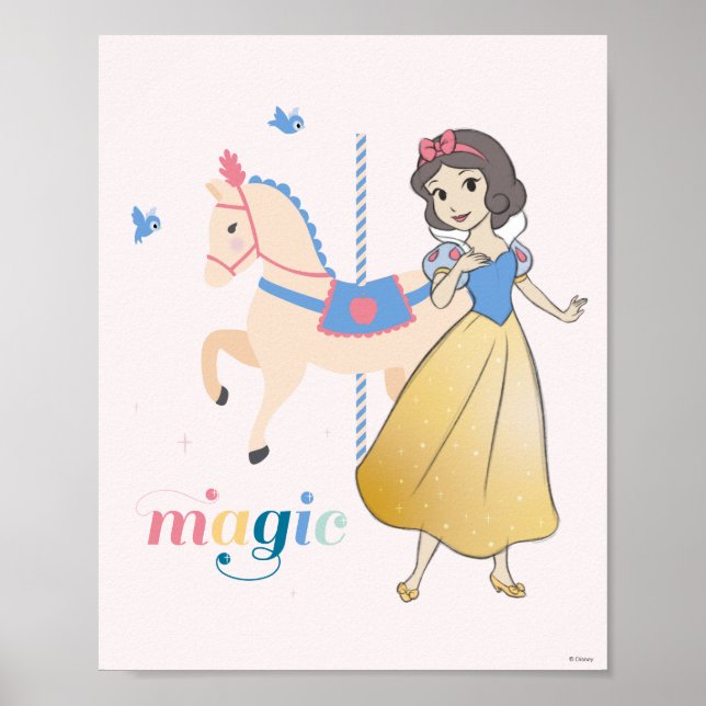 Poster Disney Princess Blanche Neige | Magie du carrousel (Devant)