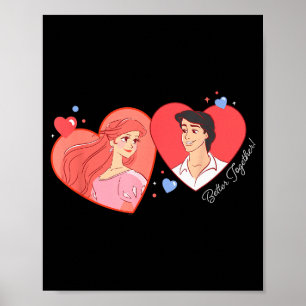 Poster Disney Princesse Ariel & Eric Saint-Valentin B