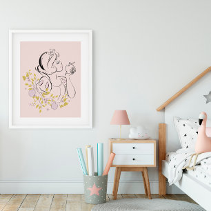Poster Disney Princesse Blanche-Neige Nursery Rose