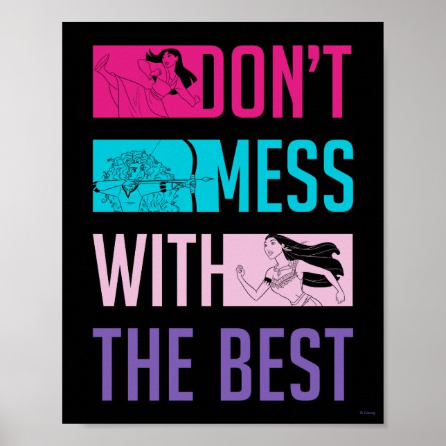 Poster Disney Princesse "Ne manquez pas avec le meilleur" (Devant)