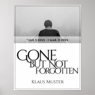 Poster Disparu mais pas oublié - Lumineux