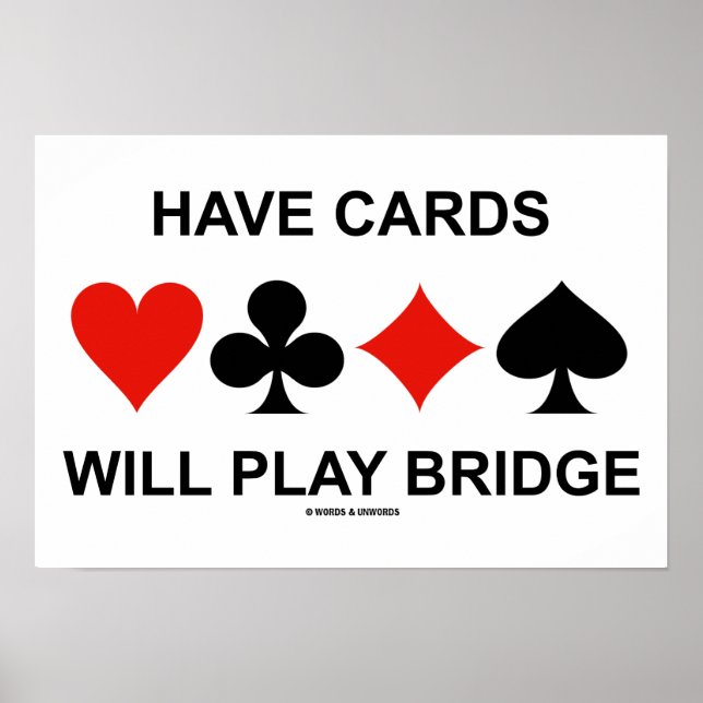 Poster Disposez De Cartes Joueront À Bridge (Quatre Costu (Devant)
