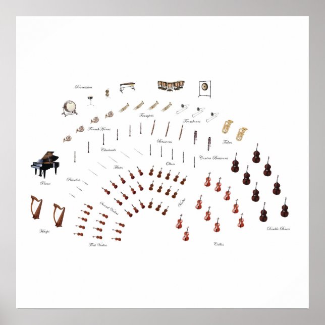 Poster Disposition de l'orchestre (Devant)