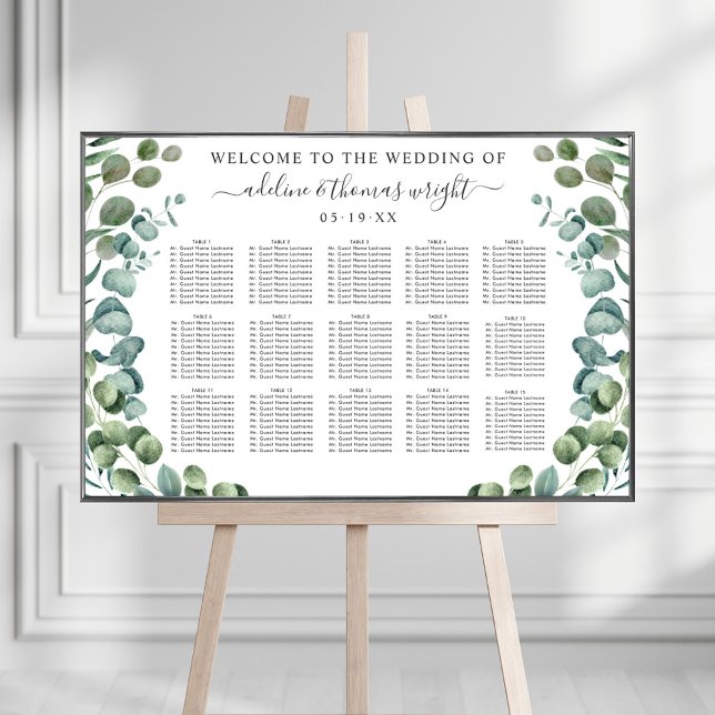 Poster Disposition de sièges de mariage avec une végétati (Créateur téléchargé)