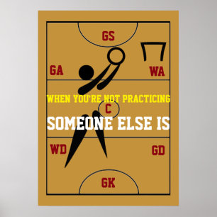 Poster Disposition Et Positions Du Tribunal De Netball