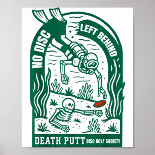 Poster Disque Ancien Golf Aucun Disque Laissé Derrière Dr