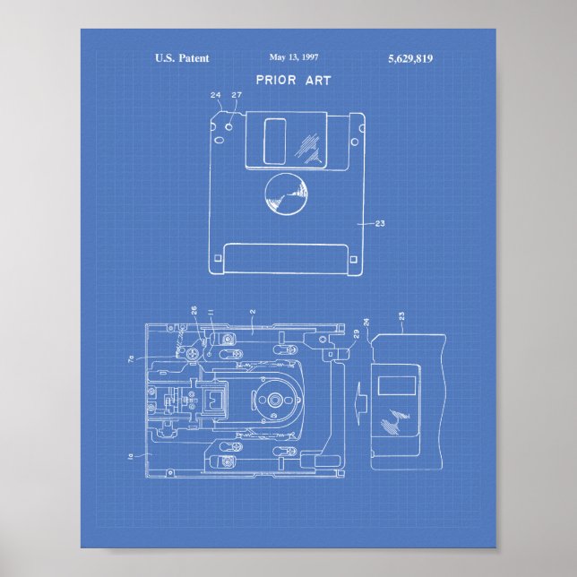 Poster Disque disquette 1997 Brevet - Plan directeur (Devant)
