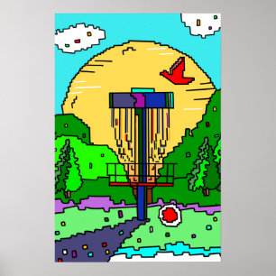 Poster Disque Golf Course Été Soleil