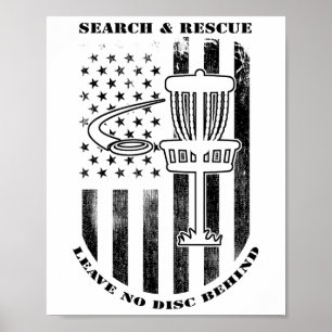 Poster Disque Golf Rechercher Et Secourir Ne Laisser Aucu