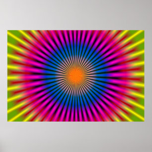 POSTER DISQUE HYPNO OPTIQUE RECTANGULAIRE