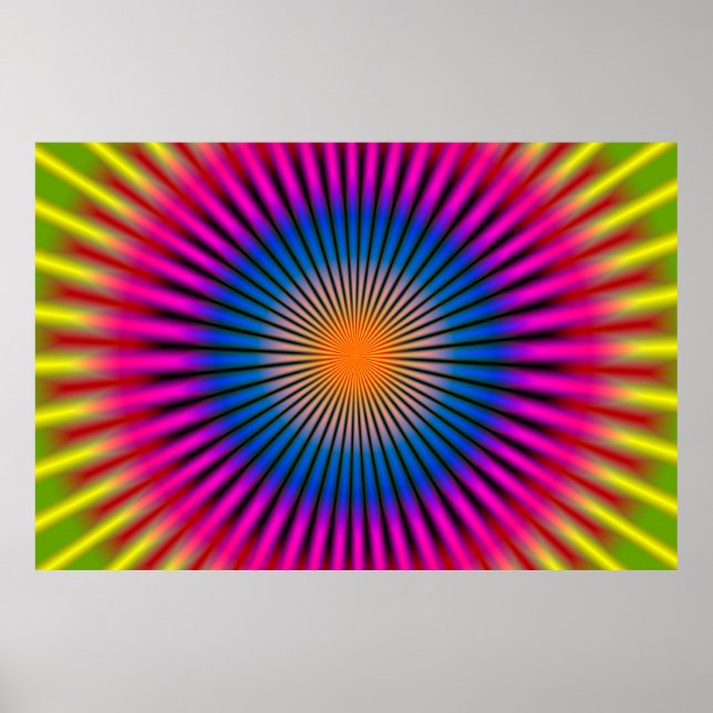 POSTER DISQUE HYPNO OPTIQUE RECTANGULAIRE (Devant)