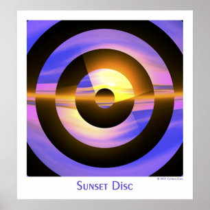 Poster Disque Sunset