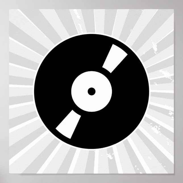 Poster disque vinyle rétro (Devant)