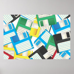 Poster Disques de disquettes