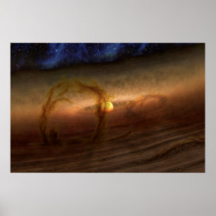Poster Disques De Matériel De Forme Planète Circulant Les