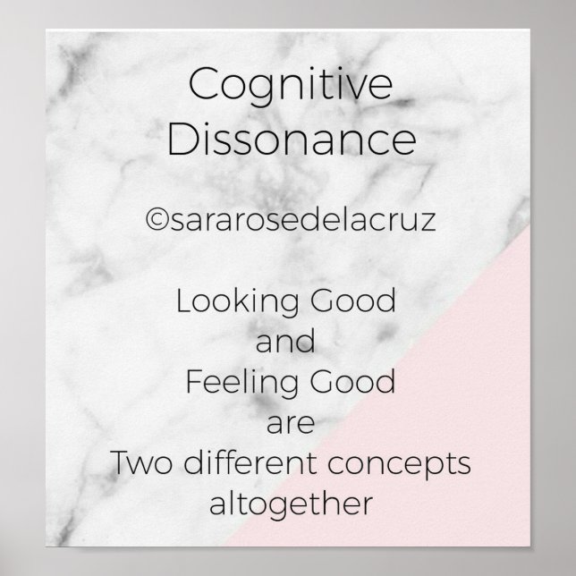 Poster Dissonance cognitive / Poème original / ©SRD (Devant)