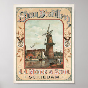 Poster Distillerie Swan, J.J. Meder & Zoon, Schiedam